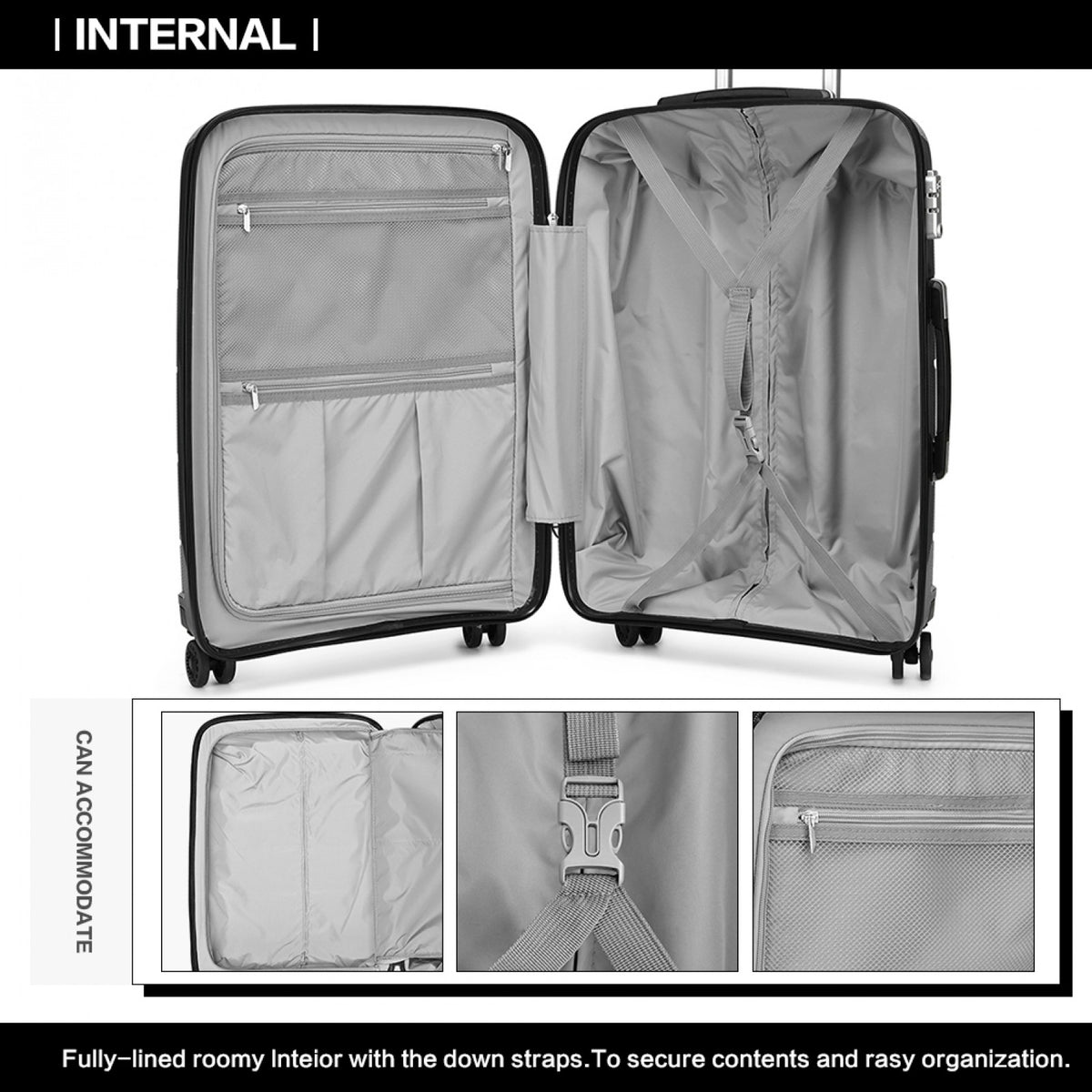 Kono Hard Shell PP Suitcase
