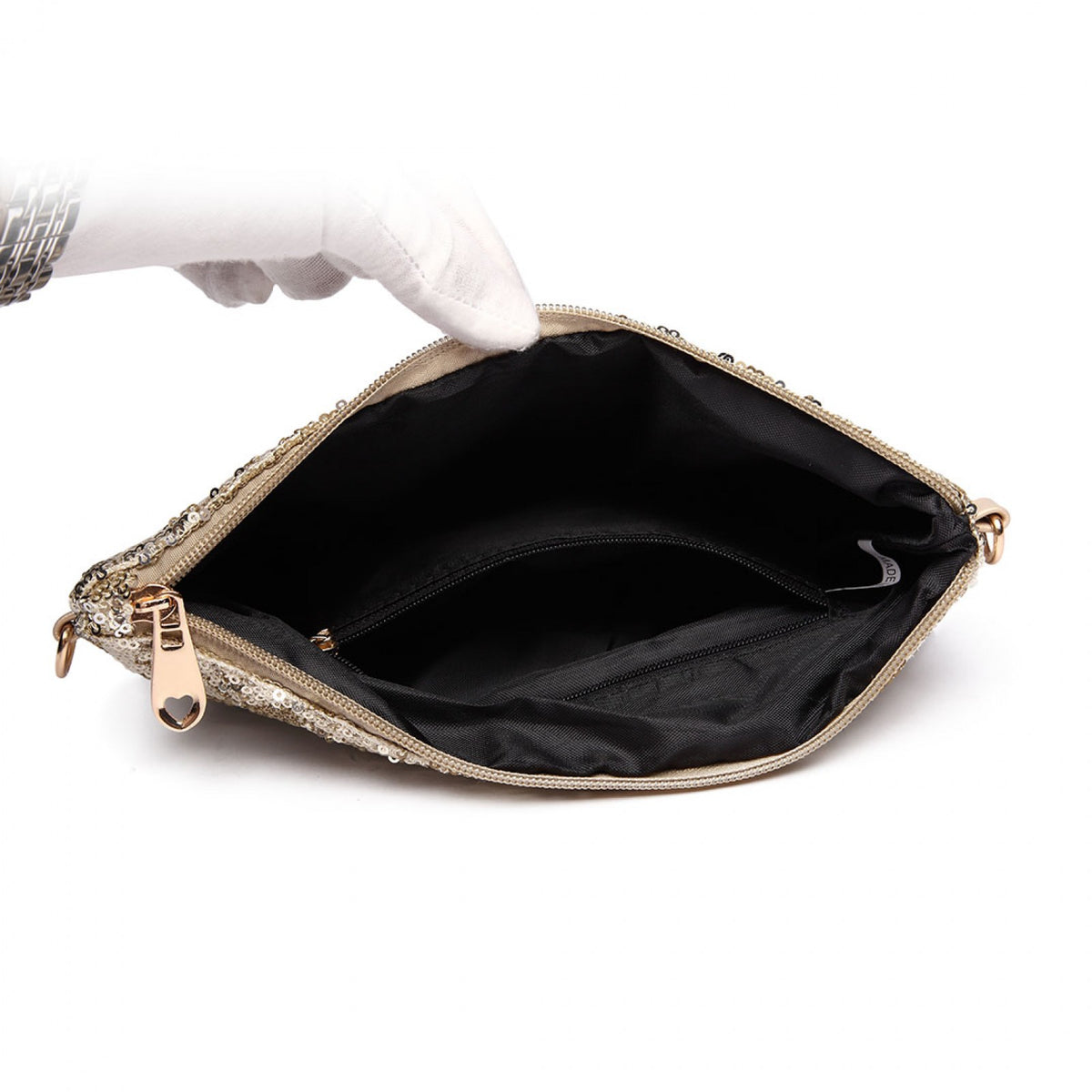 Kono Miss Lulu Sequins Clutch Evening Bag Light