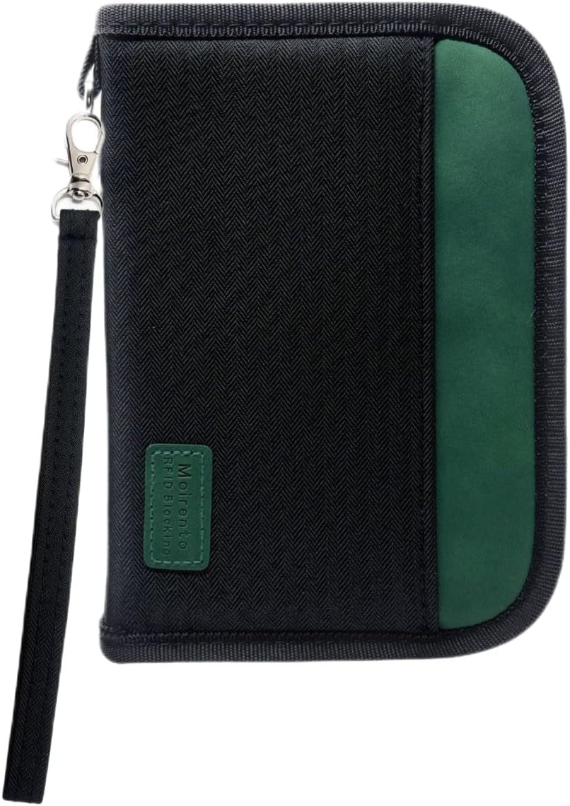 RFID Passport Holder Travel Wallet for 2 - A5 Zip Purse, Red
