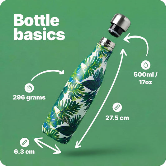 Stainless Steel Water Bottle 500Ml Vacuum Insulated Metal Flask