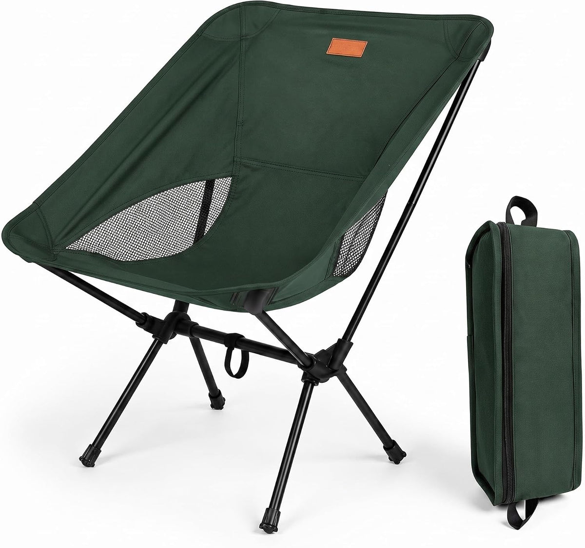 Folding Camping Chair, Pack of 1 - Compact & Lightweight Outdoor Chair for Adults, Comfortable Sitting, Ideal for Garden, Beach, Picnic, and Adventures (Red)