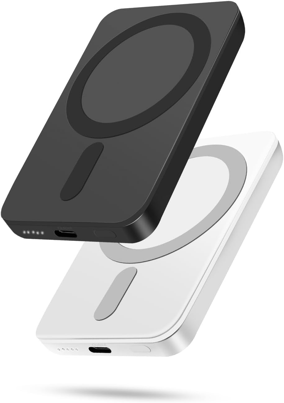 for Magsafe Power Bank, 5000Mah Magnetic Slim Portable Charger