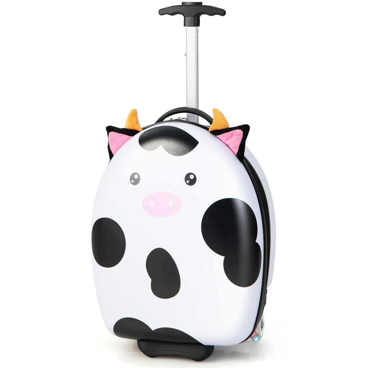 Kids Luggage with Light-Up Wheels and Telescopic Handle