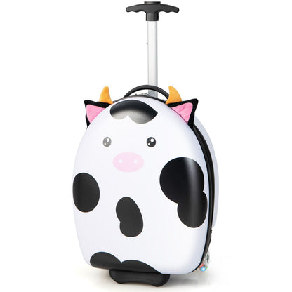Kids Luggage with Light-Up Wheels and Telescopic Handle