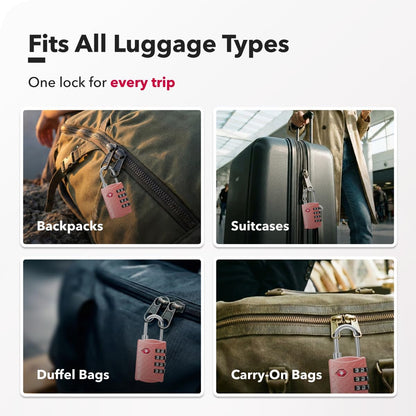 TSA Padlock for Suitcases, TSA Approved Luggage Locks for Travel