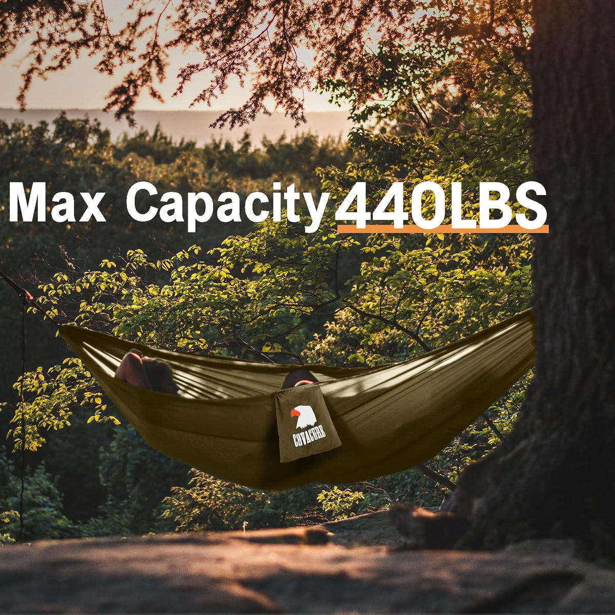 Camping Hammock with Mosquito Net, Ultralight 210T Nylon 102×51’’