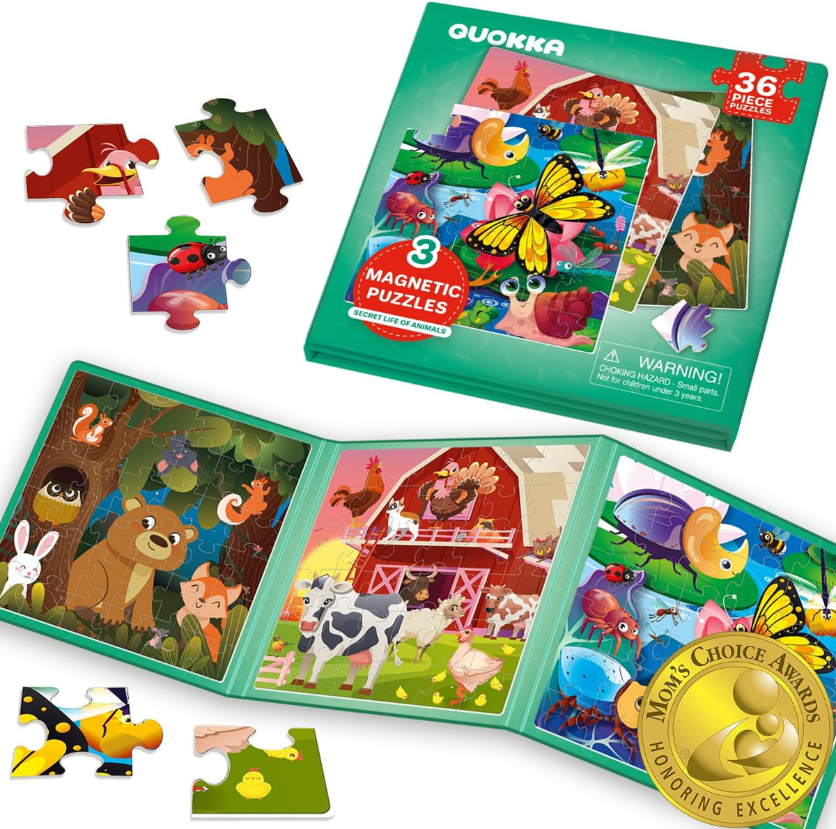 Toddler Magnetic Puzzles for 3 4 Year Olds - Travel Games for Kids 3-5