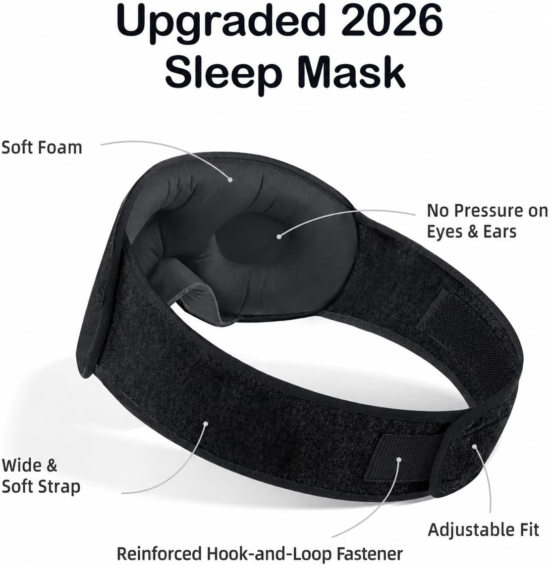 3D Blackout Sleep Eye Mask for Side Sleepers – view 6