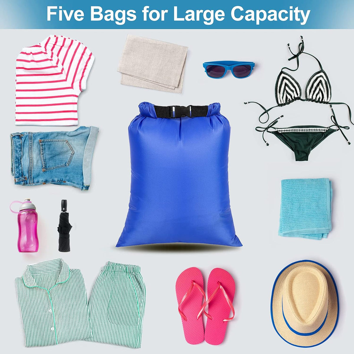 Waterproof Dry Bag Set – 5 Pack, 1.5 to 6 L – view 4