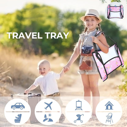 Kids Travel Tray for Car Seat, Road Trip Activities for Kids