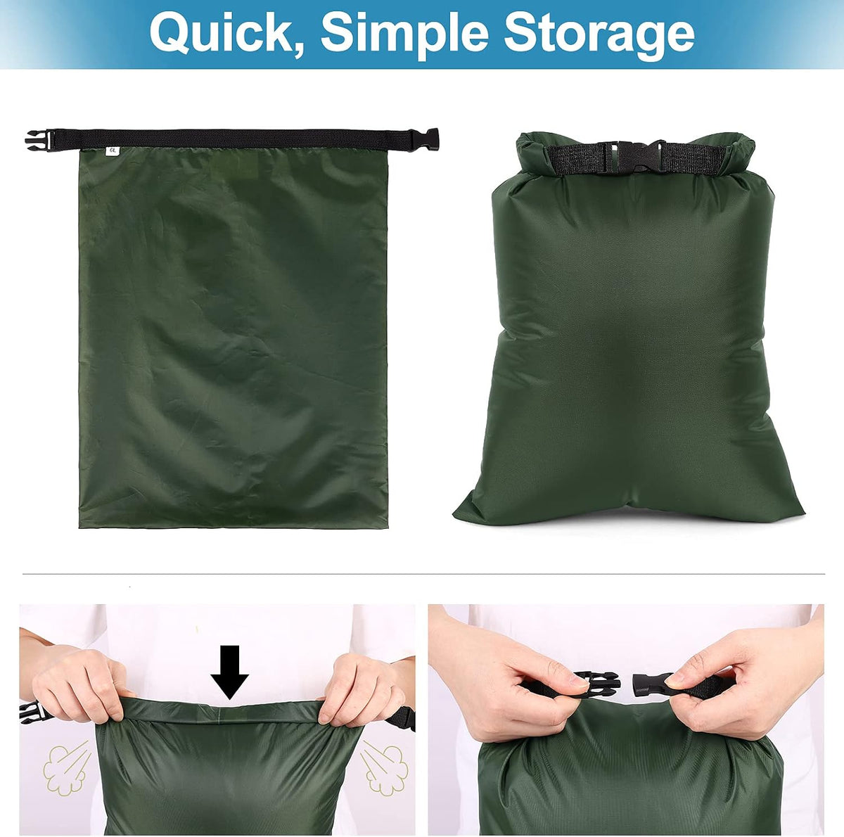 Waterproof Dry Bag Set – 5 Pack, 1.5 to 6 L – view 3