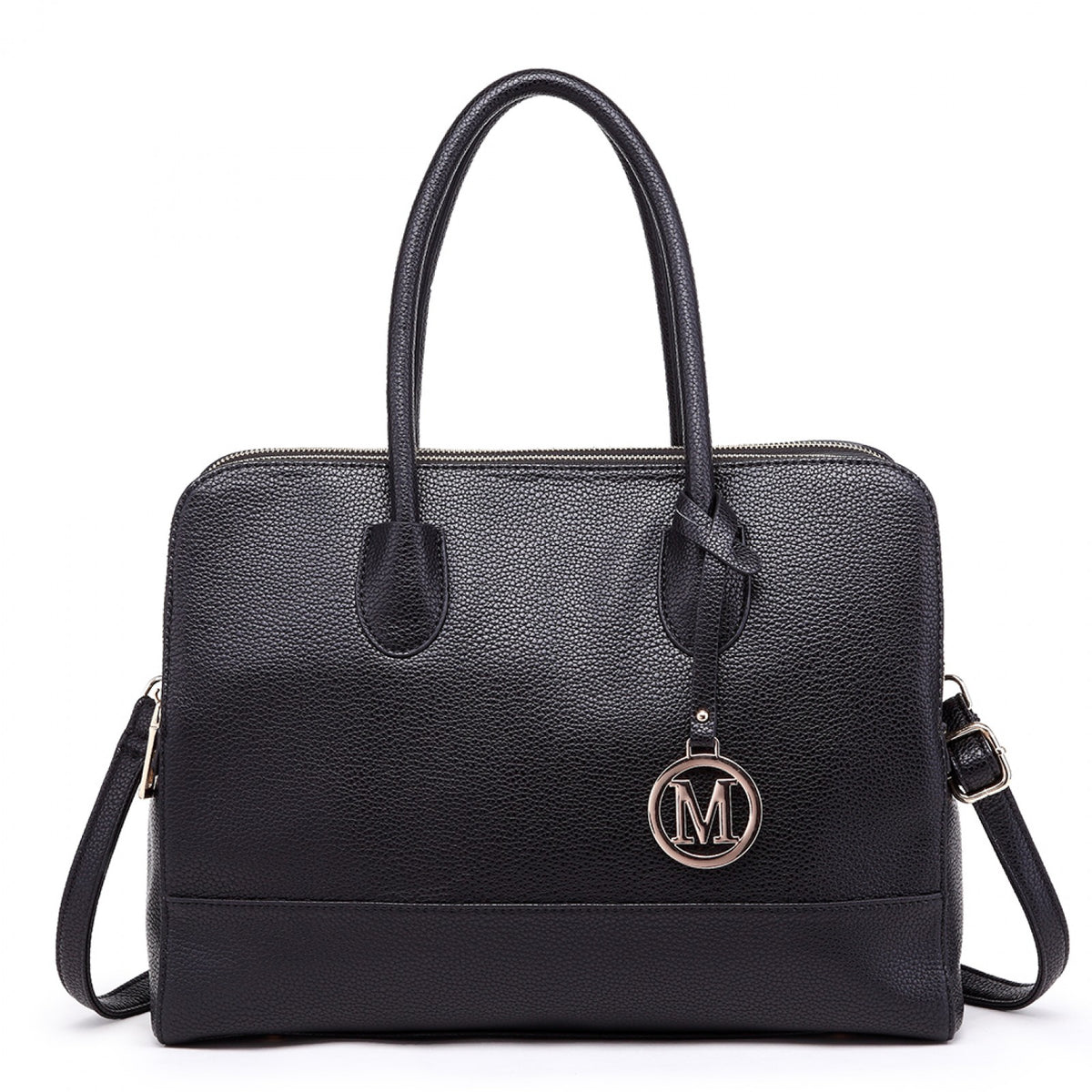 Kono Miss Lulu Textured PU Leather Medium Size Classic Tote Bag Shoulder Bag