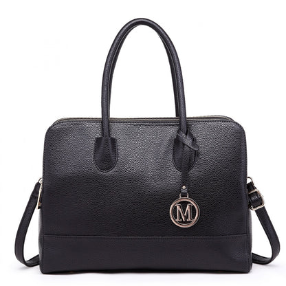 Kono Miss Lulu Textured PU Leather Medium Size Classic Tote Bag Shoulder Bag
