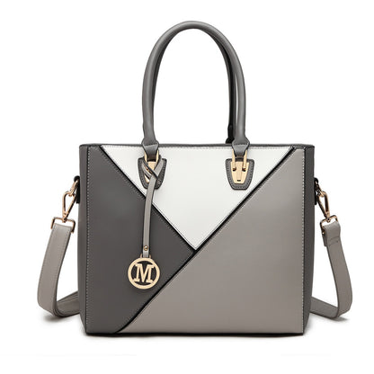 Miss Lulu Leather Look Geometric Ombre Handbag