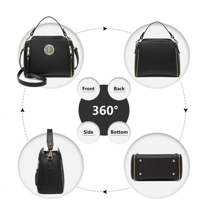 Miss Lulu Leather Look Practical Crossbody Bag