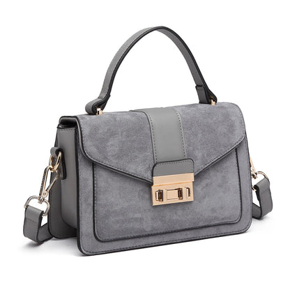 Miss Lulu Matte PU Leather Midi Handbag Cross Body Bag