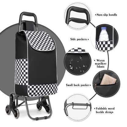 Kono 6 Wheel Push Shopping Trolley