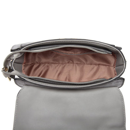 Miss Lulu Matte PU Leather Midi Handbag Cross Body Bag