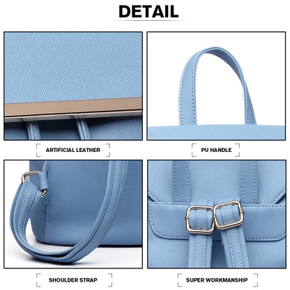 Miss Lulu Faux Leather Stylish Fashion Backpack