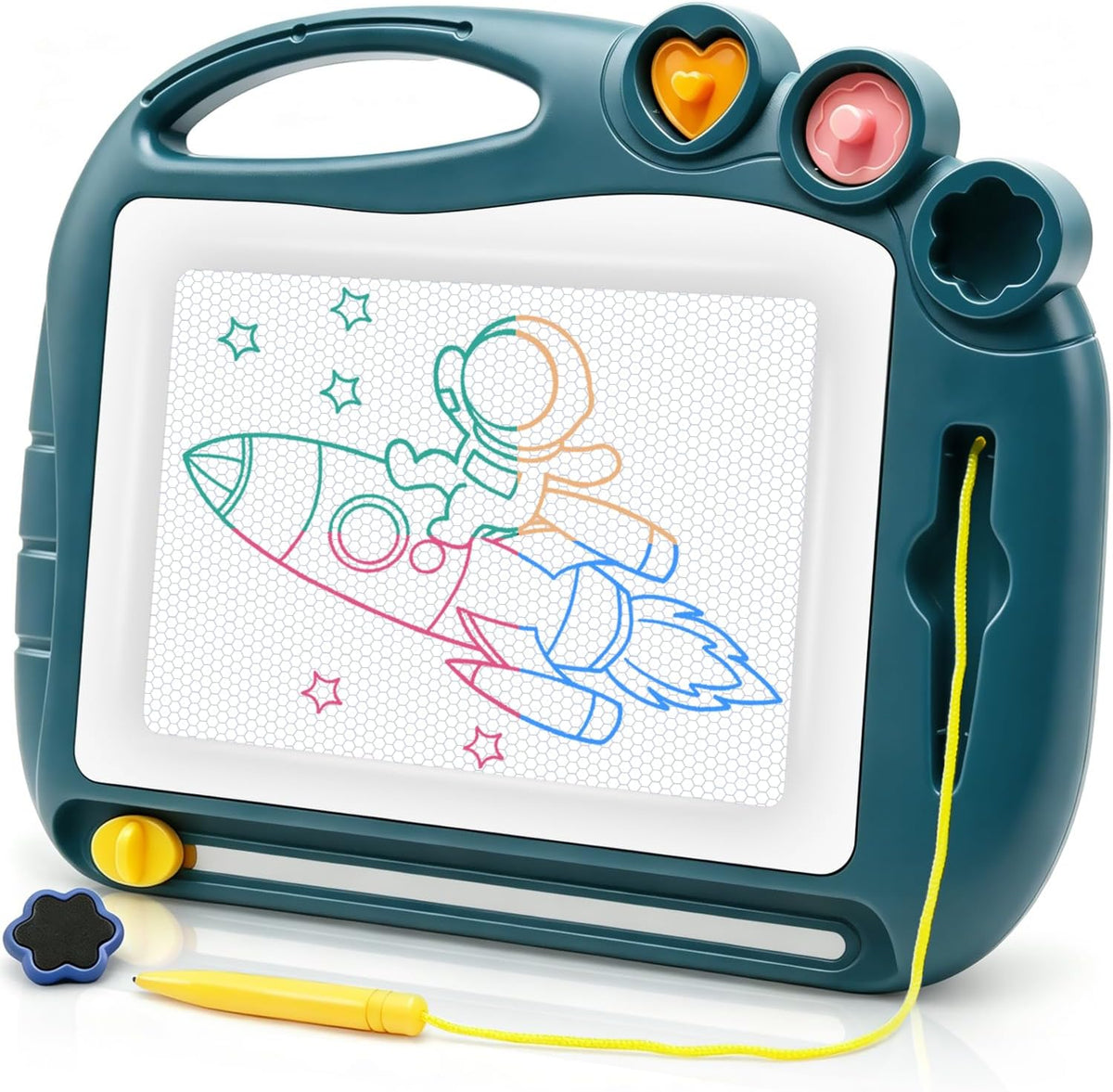 Magnetic Drawing Board Travel Size, Erasable Doodle Sketching Writing Board Pad Travel Games for Kids in Car, Early Education Learning Skill Development Toys for Girls Age 3 4 5 Year Old