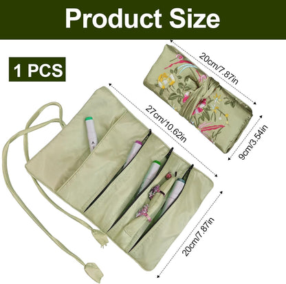 Jewellery Roll, Travel Jewellery Case, Travel Jewellery Organiser, Portable Hand Roll Bag Jewelry Bag for Necklace Ring Bracelet Storage, Foldable Ancient Style Pouch
