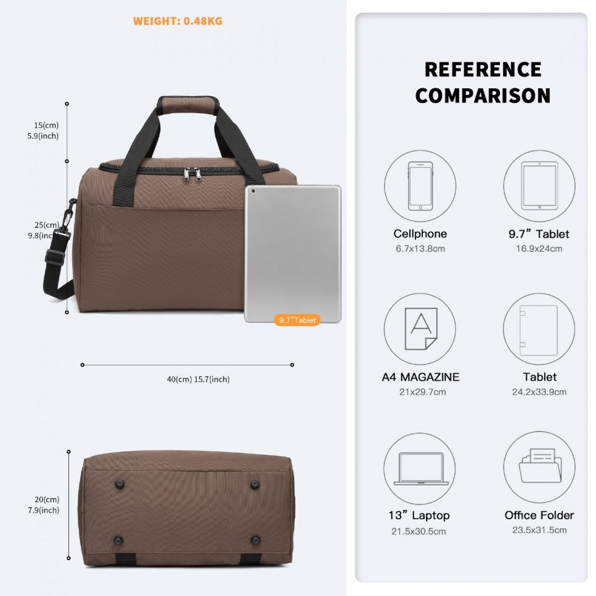 Kono Structured Travel Duffle Bag