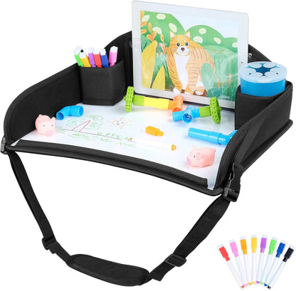Kids Travel Tray for Car Seat, Road Trip Activities for Kids