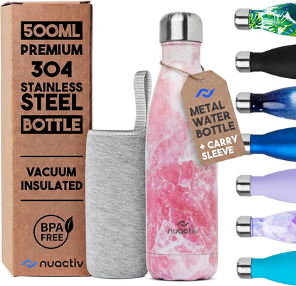 Stainless Steel Water Bottle 500Ml Vacuum Insulated Metal Flask