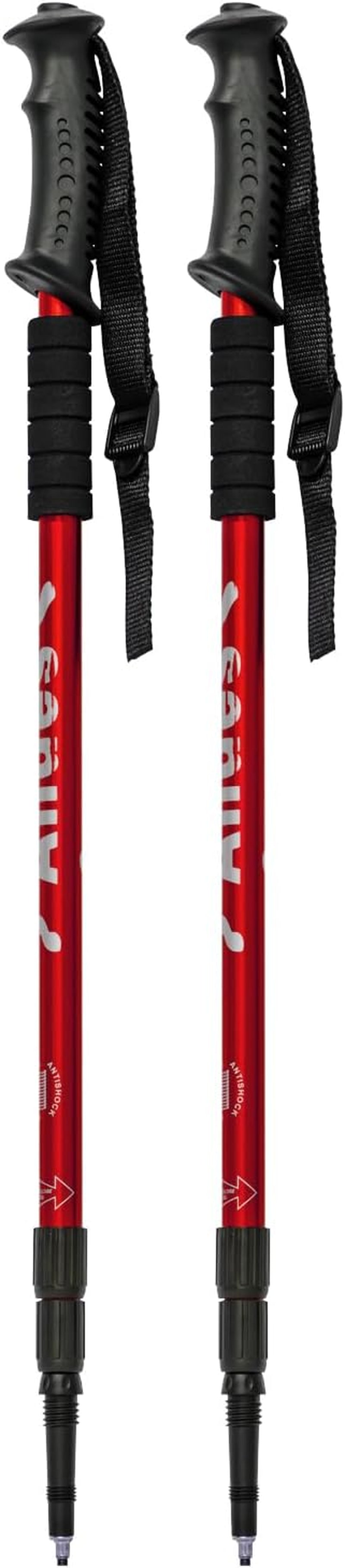 Pair of Telescopic Extending Adjustable Antishock Hiking/Walking Poles