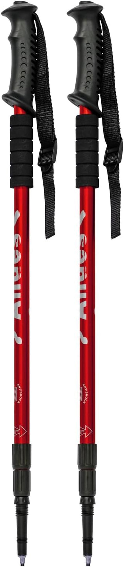 Pair of Telescopic Extending Adjustable Antishock Hiking/Walking Poles