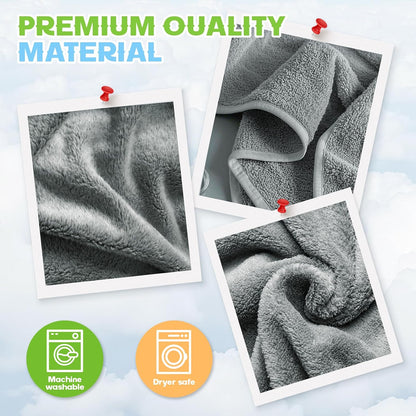 2 in 1 Travel Blanket and Pillow, Soft Micro Plush Portable Airplane Blanket, Ultralight Travel Blanket, Compact Foldable Flannel Blanket for Flights, Car, Business Trips