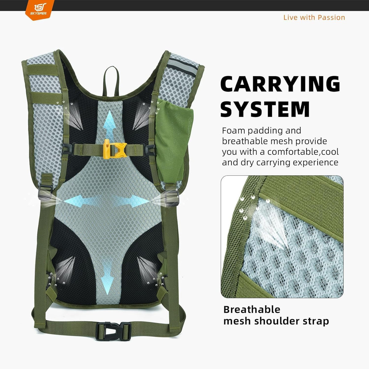 Small Hiking Backpack - 25L Travel Rucksack Lightweight Daypack