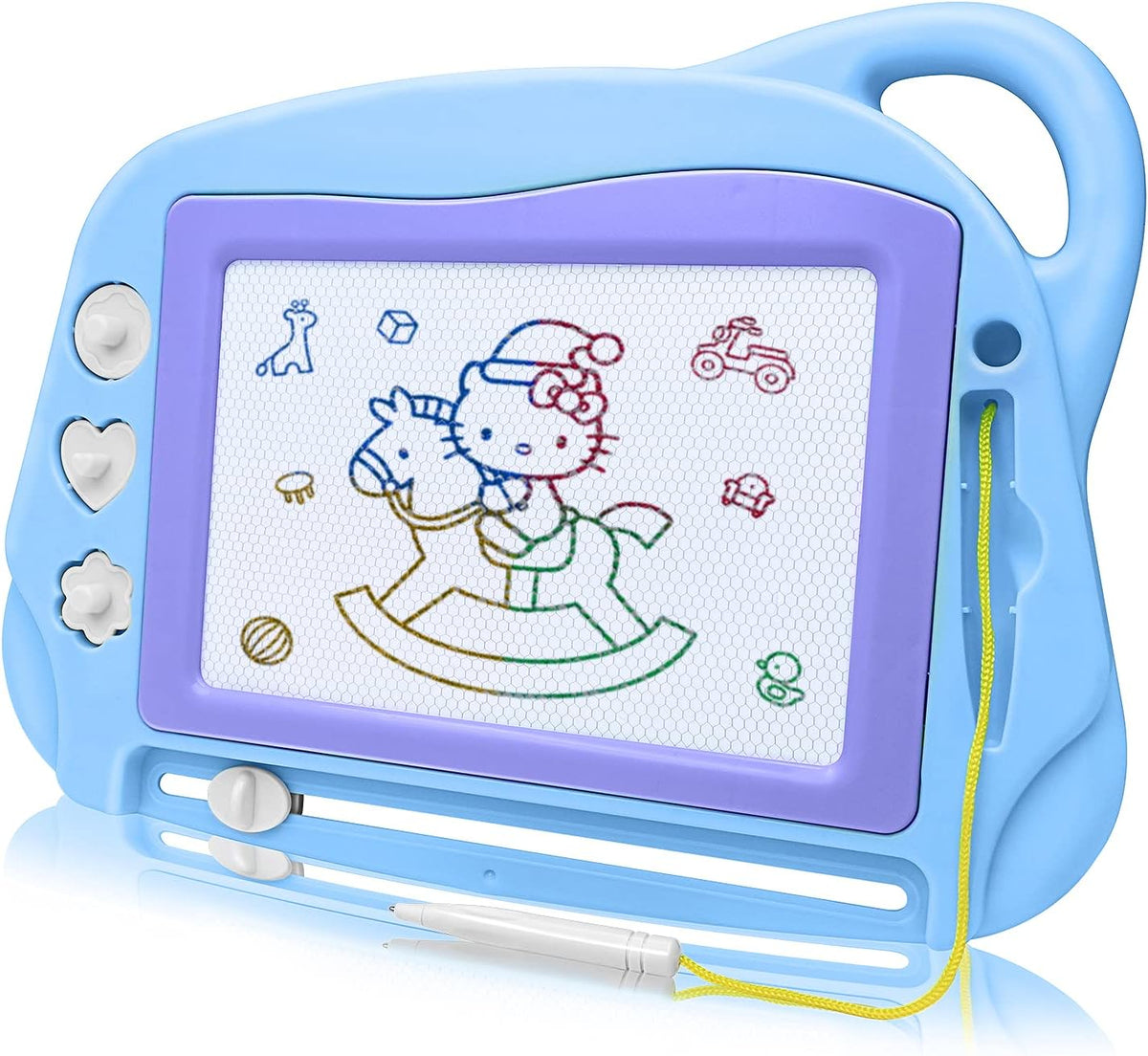 Magnetic Drawing Board Travel Size, Erasable Doodle Sketching Writing Board Pad Travel Games for Kids in Car, Early Education Learning Skill Development Toys for Girls Age 3 4 5 Year Old