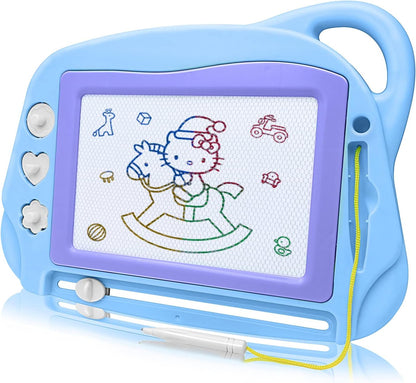 Magnetic Drawing Board Travel Size, Erasable Doodle Sketching Writing Board Pad Travel Games for Kids in Car, Early Education Learning Skill Development Toys for Girls Age 3 4 5 Year Old