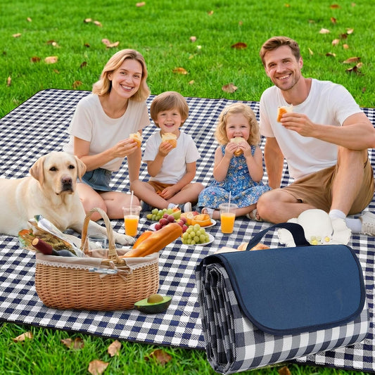 Picnic Blanket Waterproof, Large Camping Mat 200 X 300Cm Picnic Beach Mat Blanket Washable Foldable for Garden Hiking Camping Outdoor Activities (200 X 300 Cm)