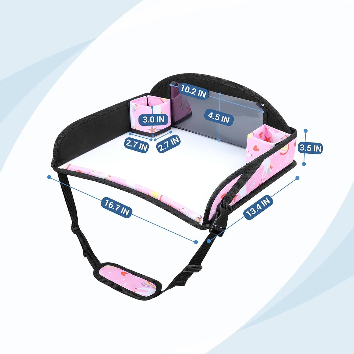 Kids Travel Tray for Car Seat, Road Trip Activities for Kids