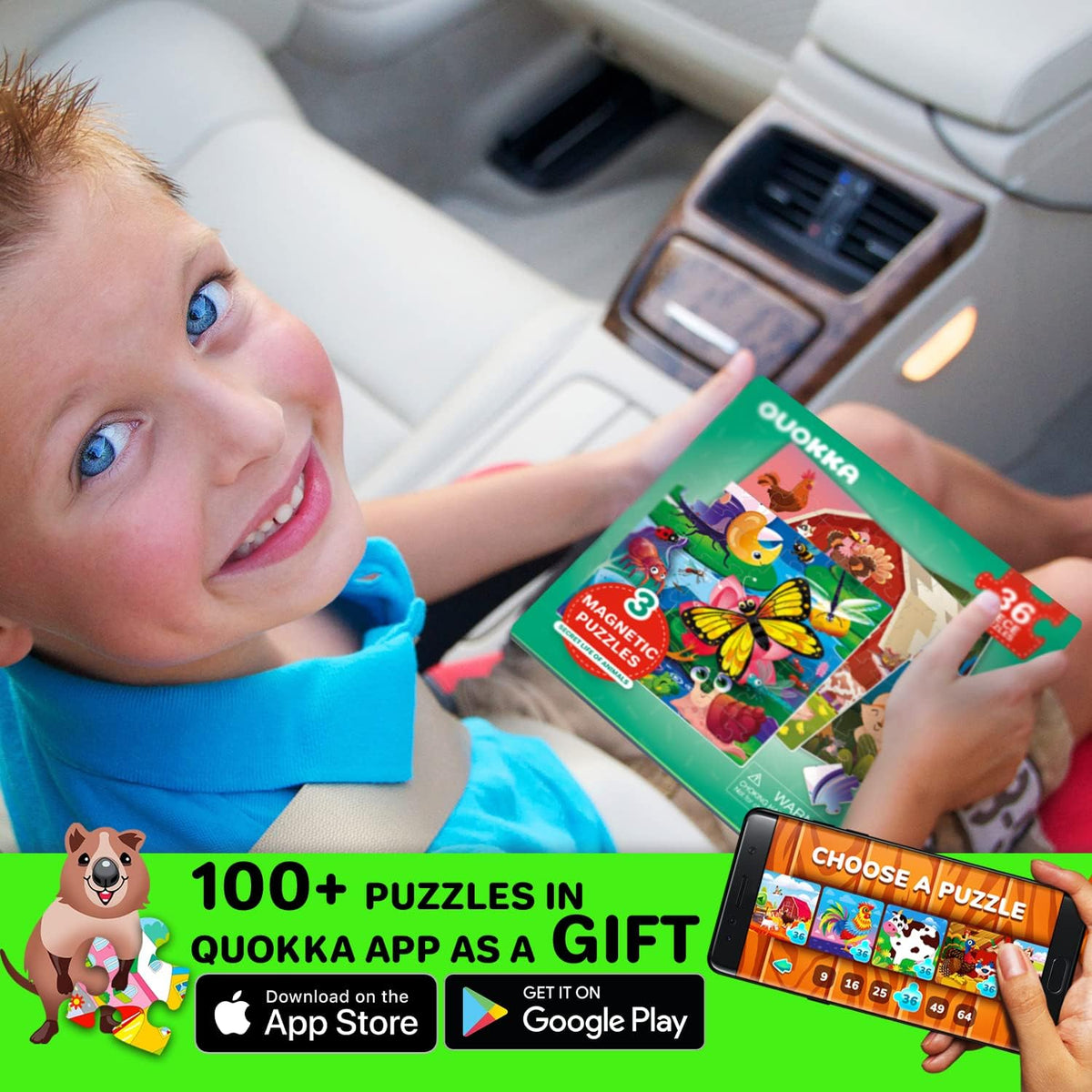 Toddler Magnetic Puzzles for 3 4 Year Olds - Travel Games for Kids 3-5
