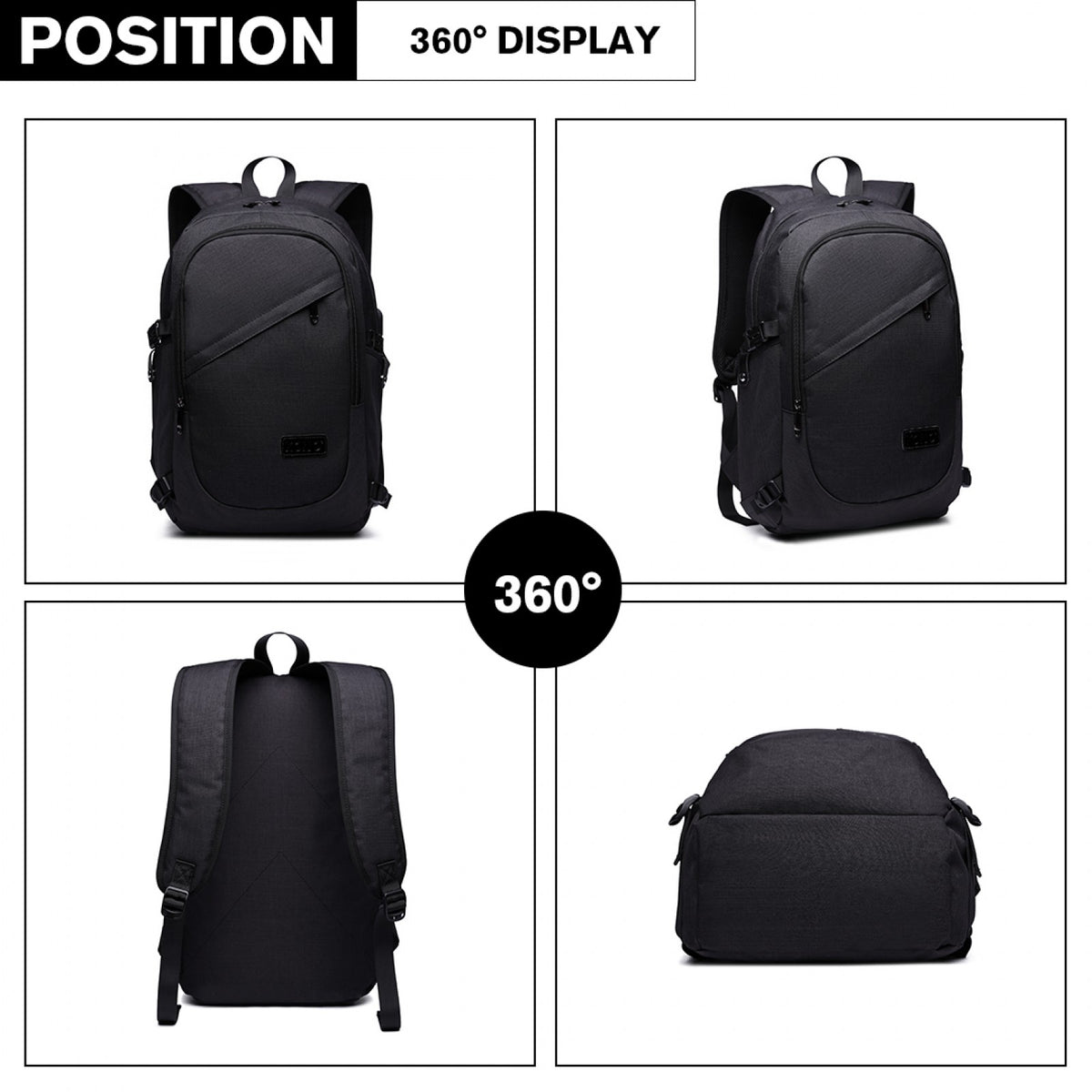 Kono Business Laptop Backpack with USB Charging Port