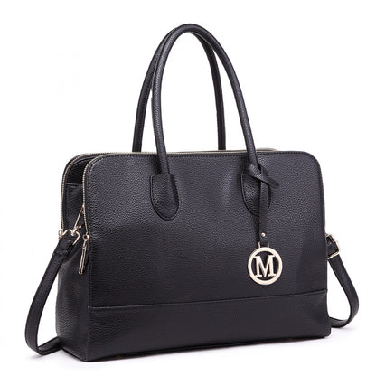 Kono Miss Lulu Textured PU Leather Medium Size Classic Tote Bag Shoulder Bag