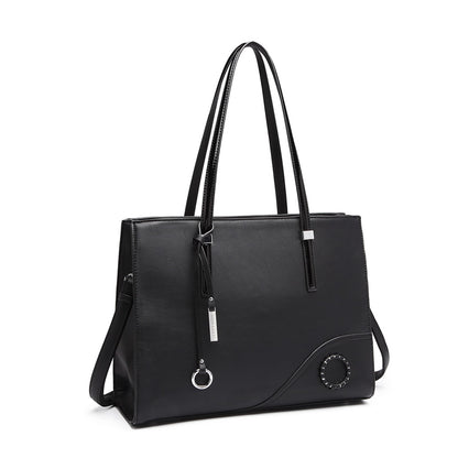 Miss Lulu Glossy Detail Shoulder Bag