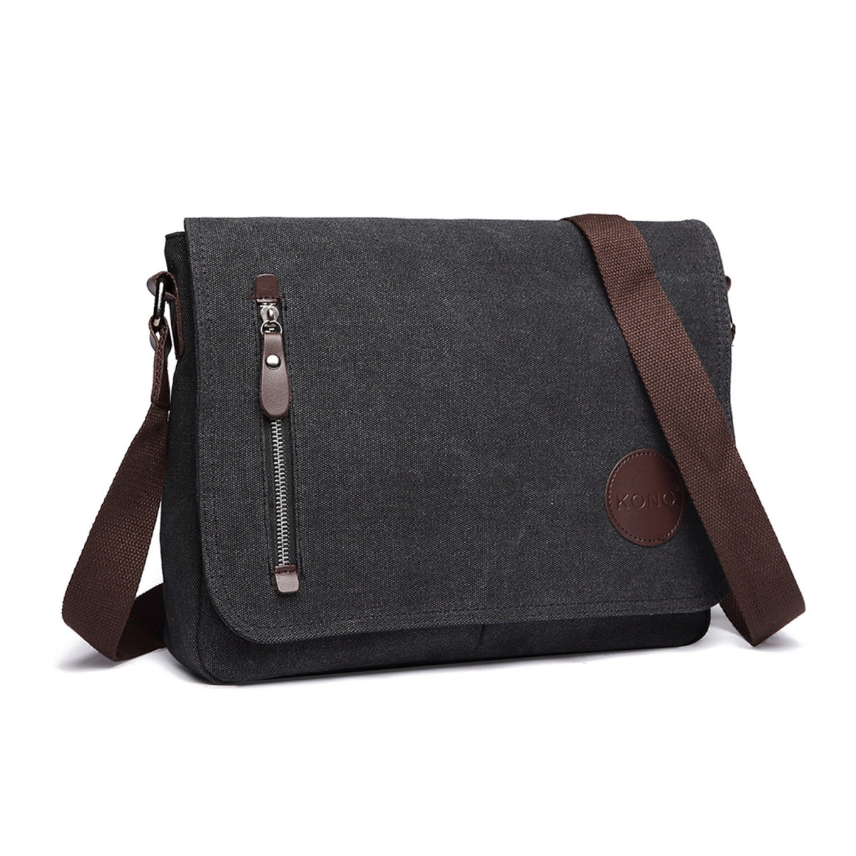 Kono RFID-Blocking Retro Style Canvas Cross Body Messenger Bag