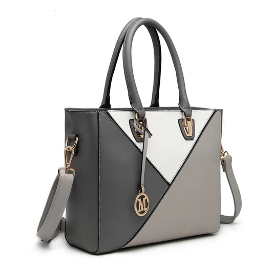 Miss Lulu Leather Look Geometric Ombre Handbag