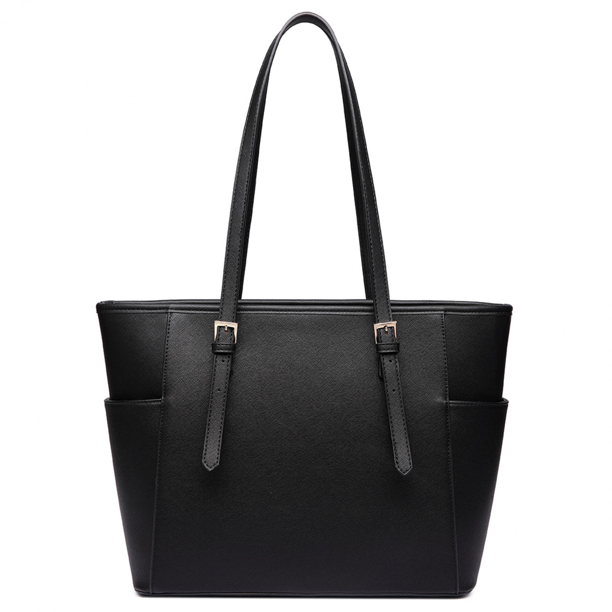 Miss Lulu Faux Leather Adjustable Handle Tote Bag