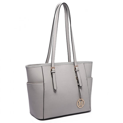 Miss Lulu Faux Leather Adjustable Handle Tote Bag