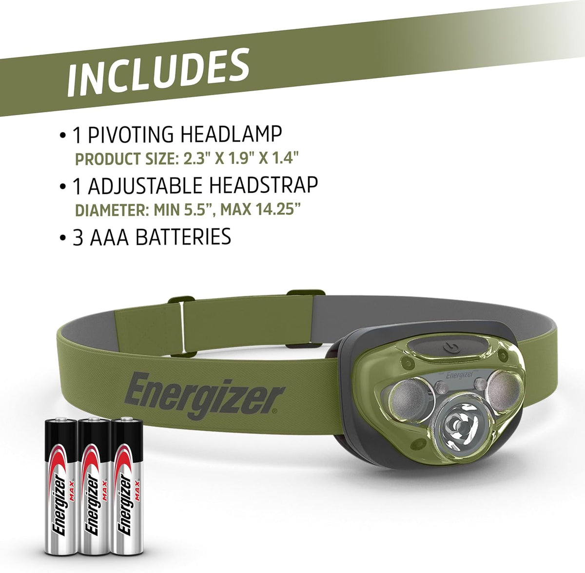 Vision HD+ 260 Lumen Head Torch, Super Bright LED, 7 Modes