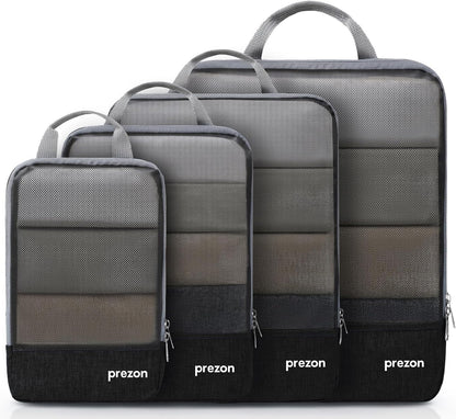 Compression Packing Cubes, Luggage Organiser Set, Extensible Suitcase Organiser, Packing Organisers for Suitcases, Packing Cubes for Travel or Home Storage
