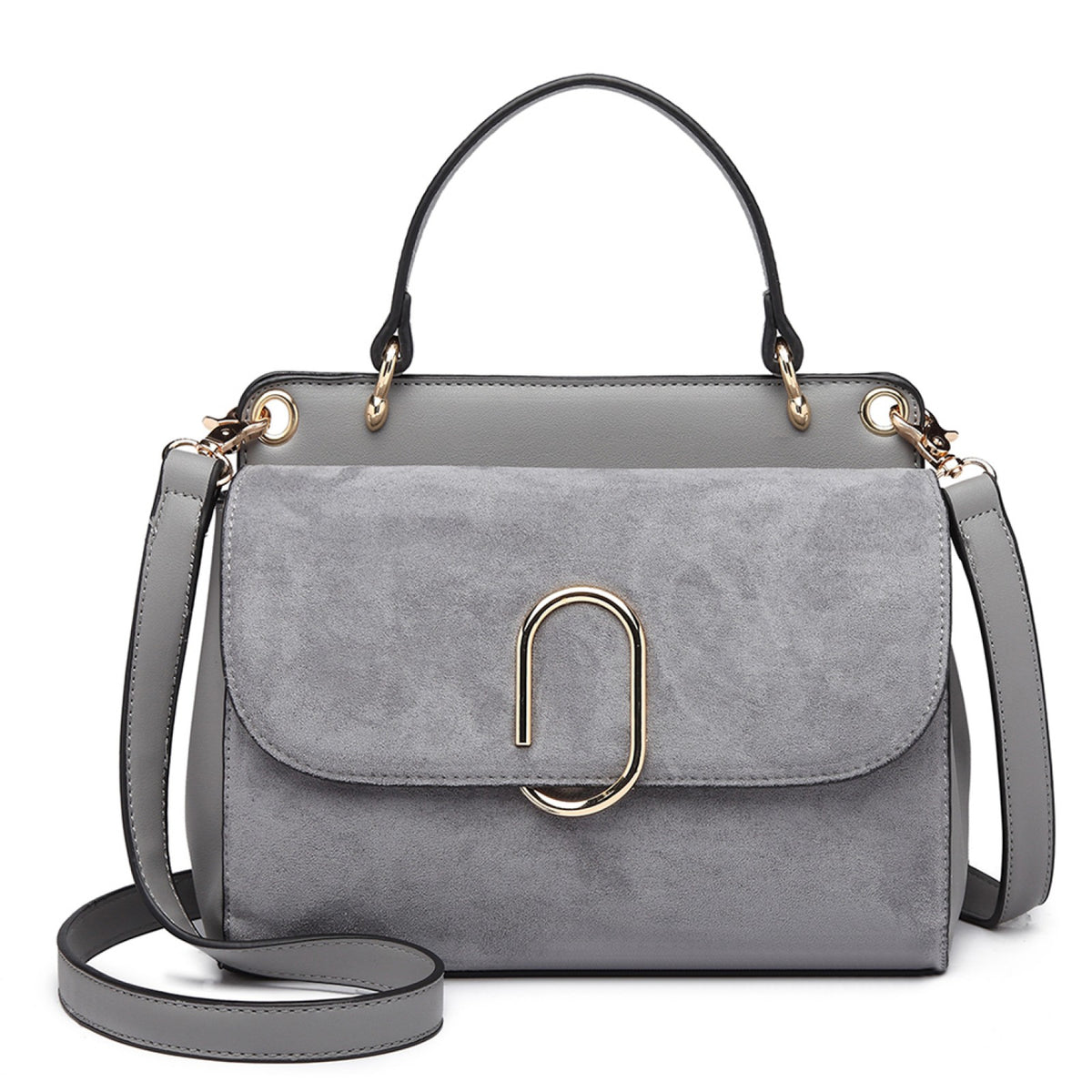 Kono Miss Lulu Stylish Ladies Leather Handbag Shoulder Bag Black