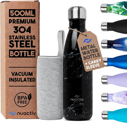 Stainless Steel Water Bottle 500Ml Vacuum Insulated Metal Flask