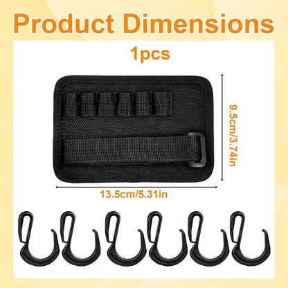 Holiday Accessories, Beach Accessories, Parasol Hooks for Holiday, Six Hook Hanger for Umbrella and Parasol, Portable Bag Hooks and Wrap Maker, Compact 13.5 by 9.5 Cm Design