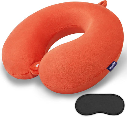 Travel Neck Pillow Memory Foam Airplane Pillows, Black